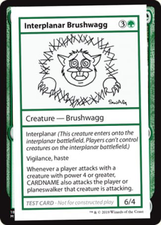 Interplanar Brushwagg (2021 Edition) [Mystery Booster Playtest Cards] | Boutique FDB TCG