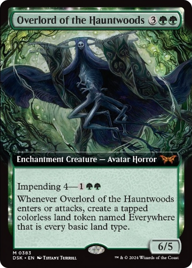 Overlord of the Hauntwoods (Extended Art) [Duskmourn: House of Horror] | Boutique FDB TCG