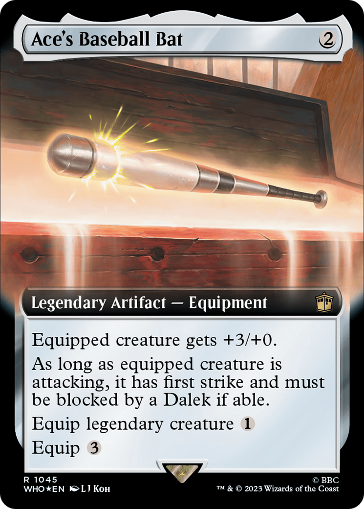 Ace's Baseball Bat (Extended Art) (Surge Foil) [Doctor Who] | Boutique FDB TCG