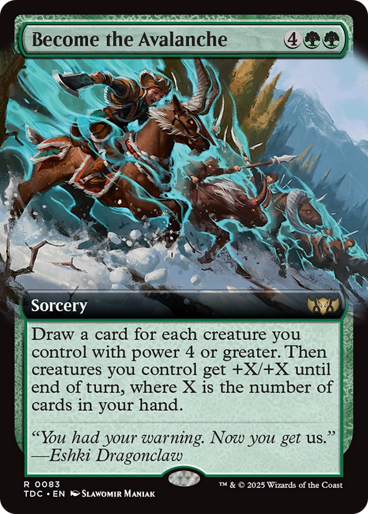 Become the Avalanche (Extended Art) [Tarkir: Dragonstorm Commander] | Boutique FDB TCG
