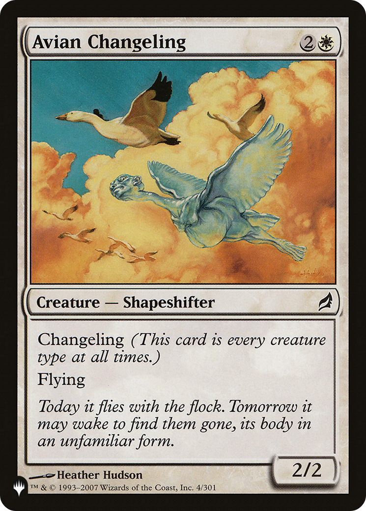 Avian Changeling [The List Reprints] | Boutique FDB TCG