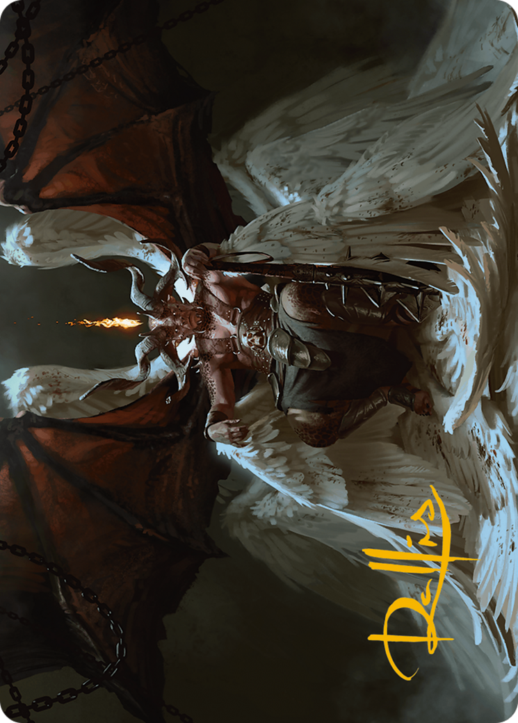 Shilgengar, Sire of Famine Art Card (Gold-Stamped Signature) [Modern Horizons 3 Art Series] | Boutique FDB TCG