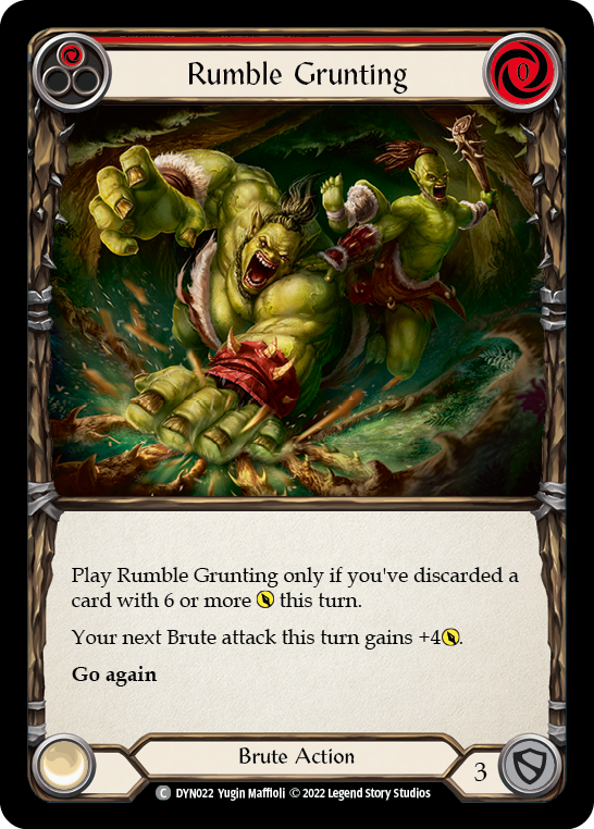 Rumble Grunting (Red) [DYN022] (Dynasty) | Boutique FDB TCG