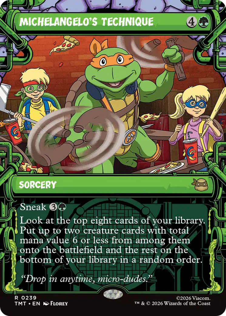 Michelangelo's Technique (Showcase) [Teenage Mutant Ninja Turtles] | Boutique FDB TCG