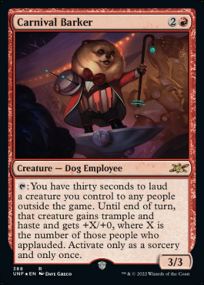 Carnival Barker (Galaxy Foil) [Unfinity] | Boutique FDB TCG