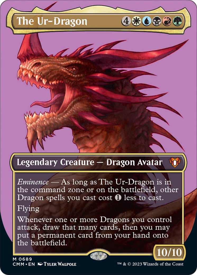 The Ur-Dragon (Borderless Profile) [Commander Masters] | Boutique FDB TCG