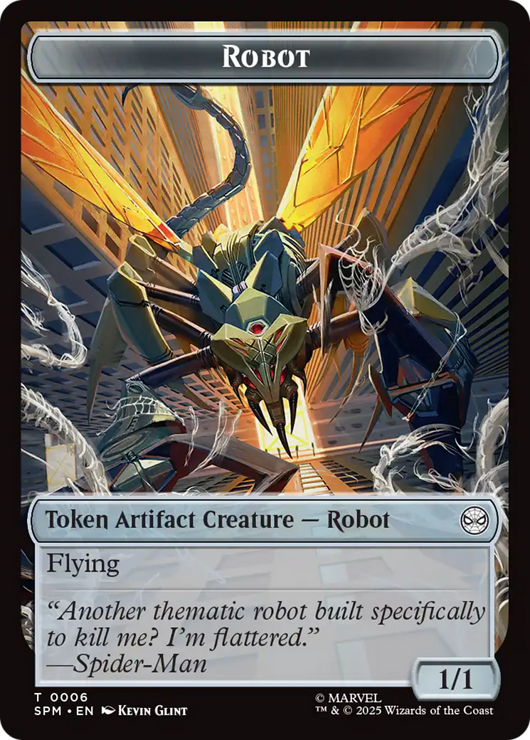 Food // Robot Double-Sided Token [Marvel's Spider-Man Tokens] | Boutique FDB TCG
