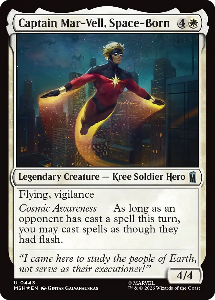 Captain Mar-Vell, Space-Born (Surge Foil) [Marvel Super Heroes] | Boutique FDB TCG