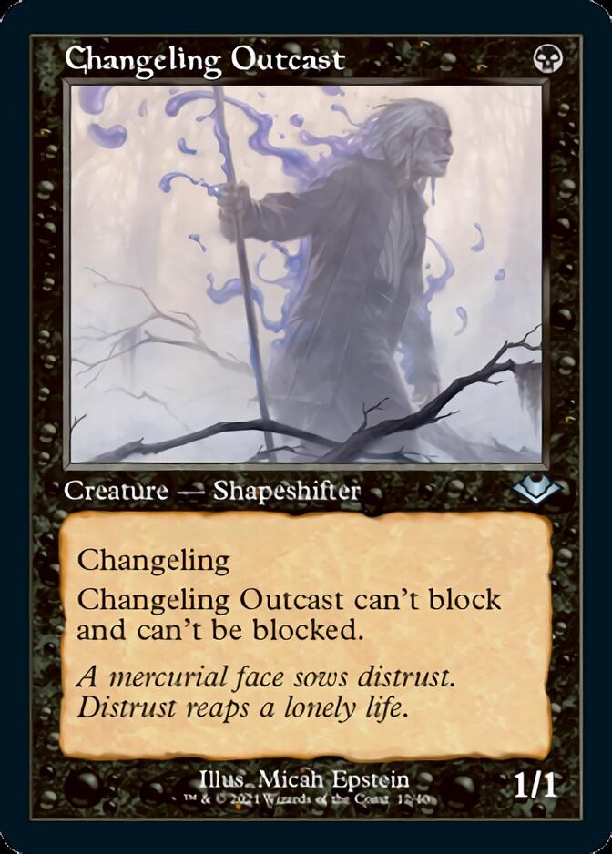 Changeling Outcast (Retro Foil Etched) [Modern Horizons] | Boutique FDB TCG