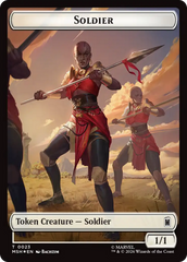 Goat // Soldier Double-Sided Token (Surge Foil) [Marvel Super Heroes Commander Tokens] | Boutique FDB TCG