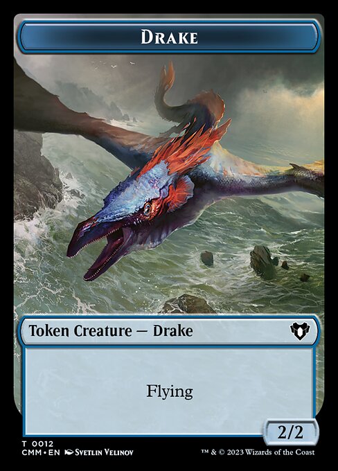 Spirit (0010) // Drake Double-Sided Token [Commander Masters Tokens] | Boutique FDB TCG