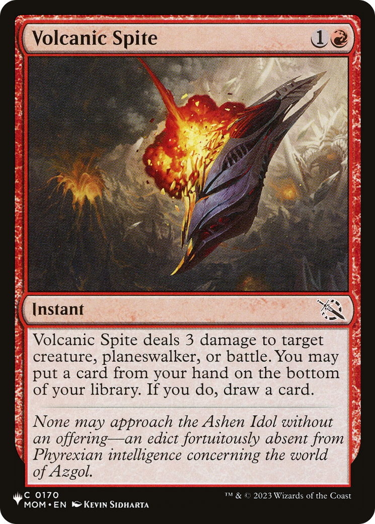 Volcanic Spite [The List] | Boutique FDB TCG