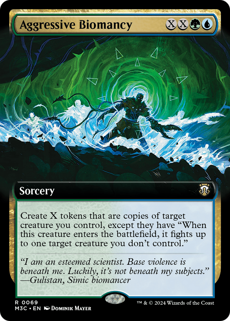 Aggressive Biomancy (Extended Art) (Ripple Foil) [Modern Horizons 3 Commander] | Boutique FDB TCG