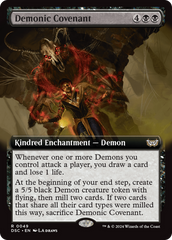 Demonic Covenant (Extended Art) [Duskmourn: House of Horror Commander] | Boutique FDB TCG