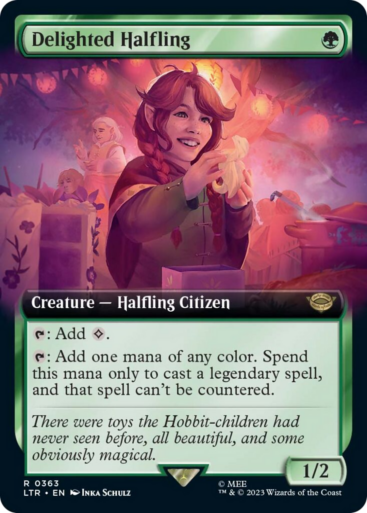 Delighted Halfling (Extended Art) [The Lord of the Rings: Tales of Middle-Earth] | Boutique FDB TCG