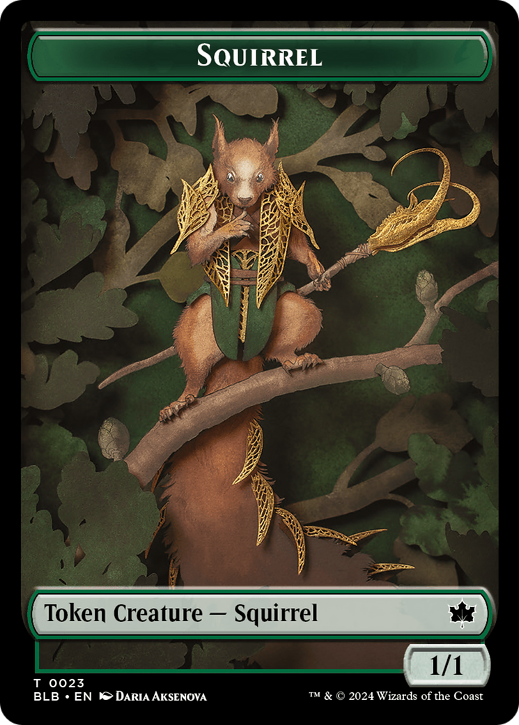 Squirrel // Starscape Cleric Double-Sided Token [Bloomburrow Tokens] | Boutique FDB TCG