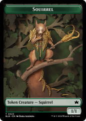 Squirrel // Darkstar Augur Double-Sided Token [Bloomburrow Tokens] | Boutique FDB TCG