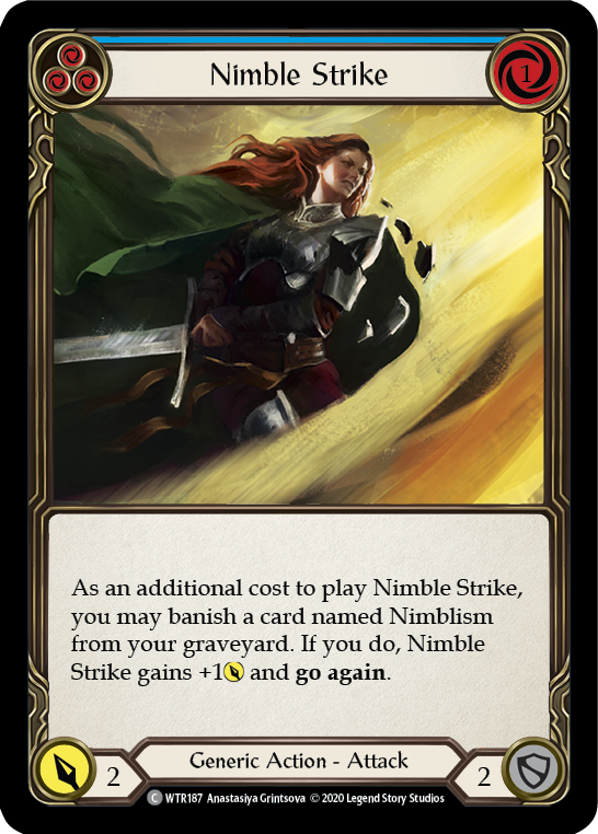 Nimble Strike (Blue) [U-WTR187] (Welcome to Rathe Unlimited)  Unlimited Rainbow Foil | Boutique FDB TCG