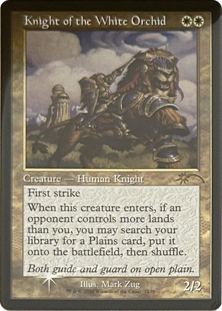 Knight of the White Orchid (7139) (Retro Frame) [Secret Lair Drop Series] | Boutique FDB TCG