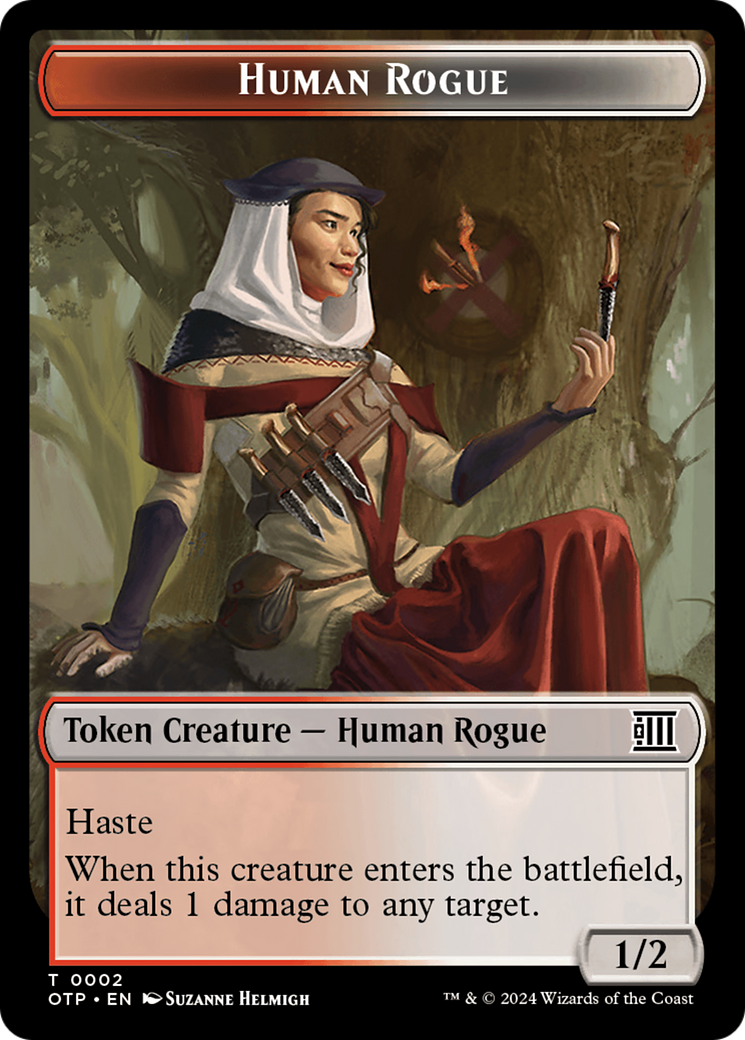 Human Rogue Token [Outlaws of Thunder Junction: Breaking News Tokens] | Boutique FDB TCG