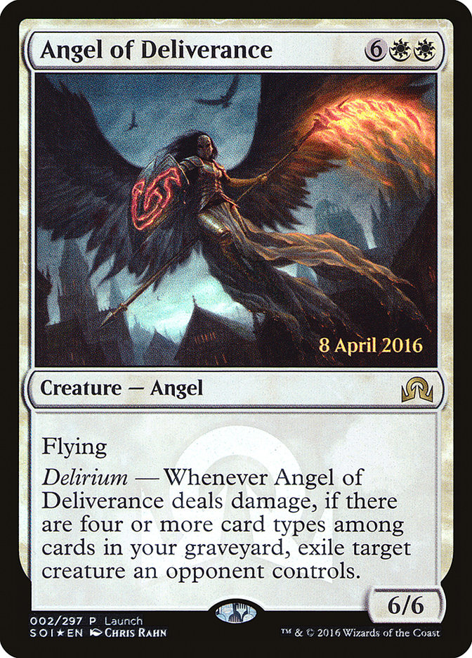 Angel of Deliverance (Launch) [Shadows over Innistrad Promos] | Boutique FDB TCG