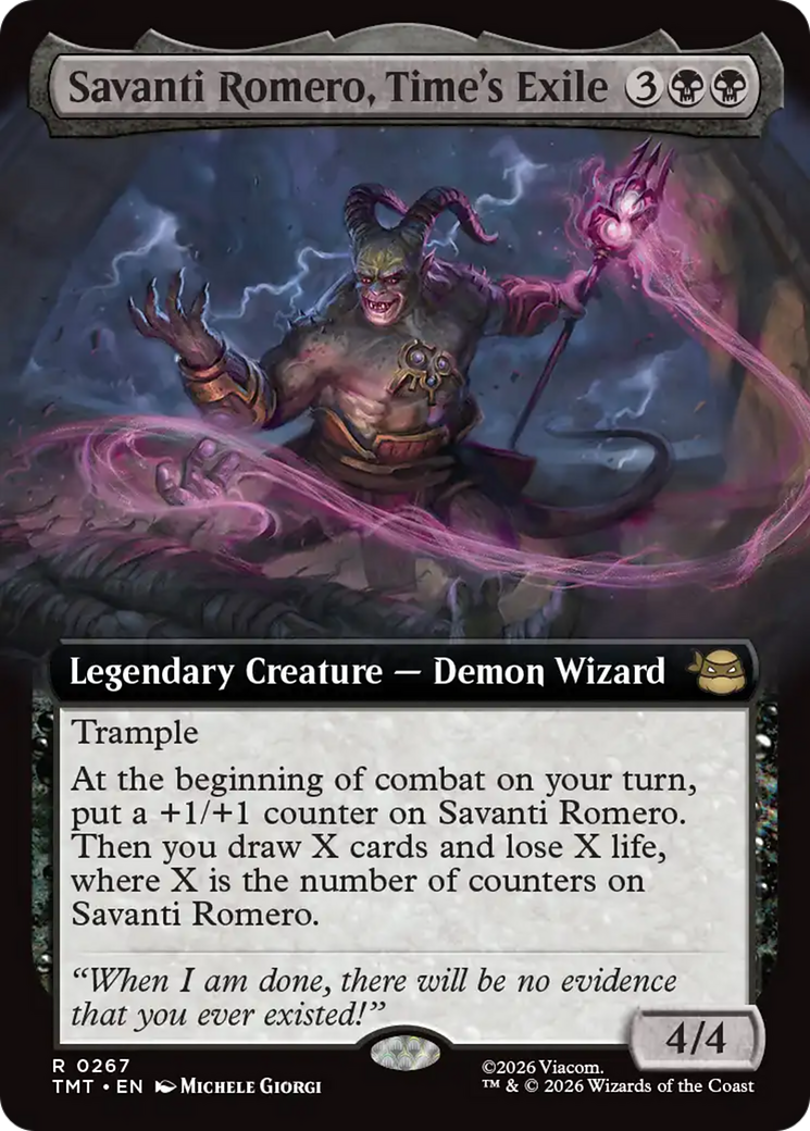 Savanti Romero, Time's Exile (Extended Art) [Teenage Mutant Ninja Turtles] | Boutique FDB TCG