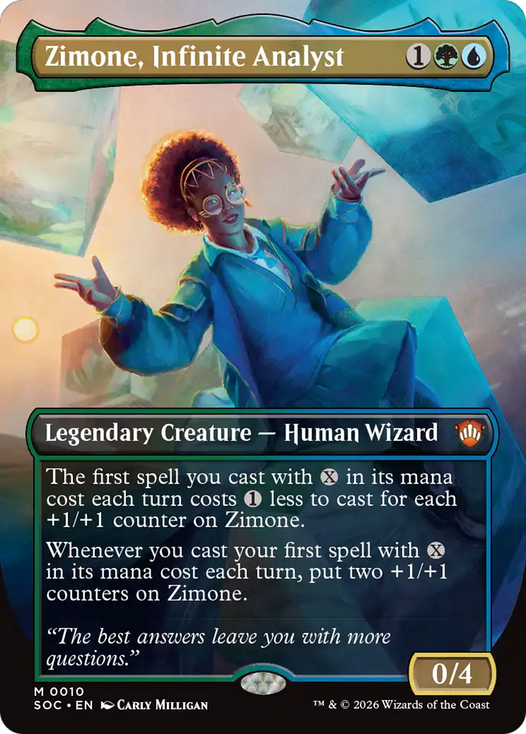 Zimone, Infinite Analyst (Borderless) [Secrets of Strixhaven Commander] | Boutique FDB TCG