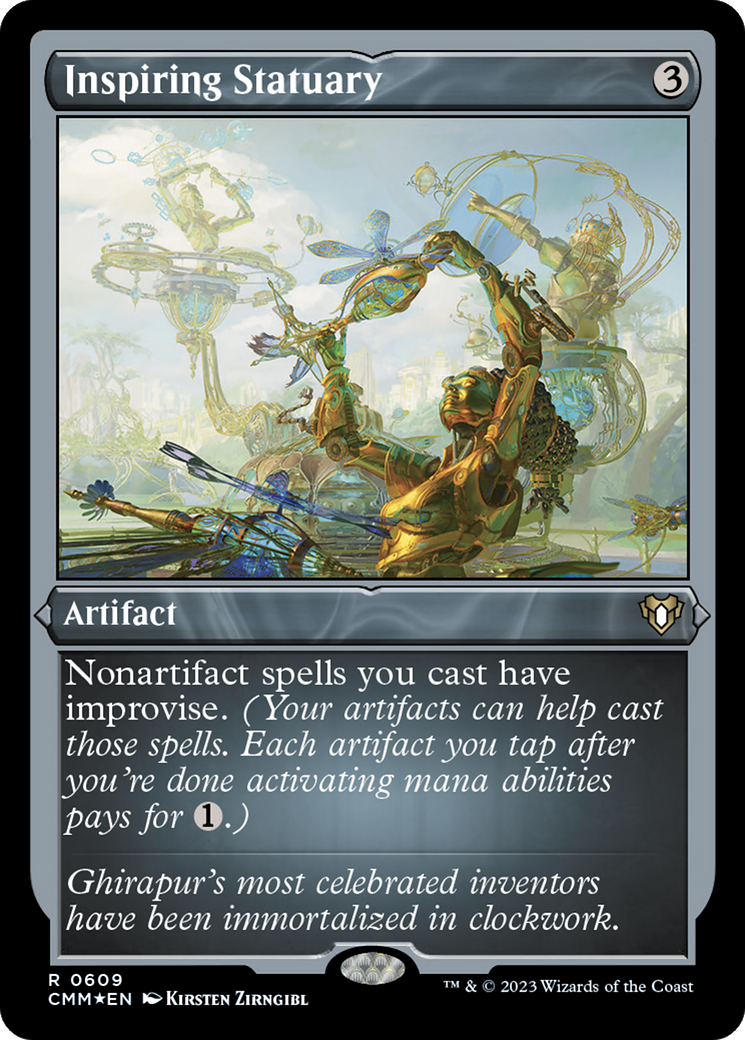 Inspiring Statuary (Foil Etched) [Commander Masters] | Boutique FDB TCG