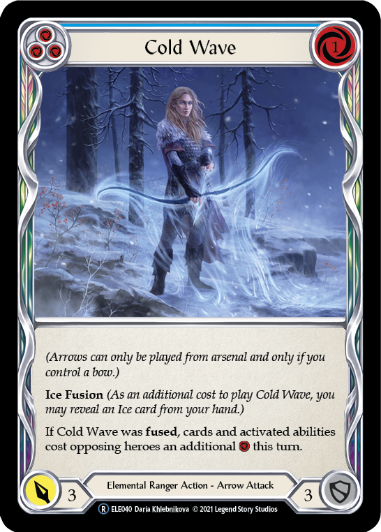 Cold Wave (Blue) [U-ELE040] (Tales of Aria Unlimited)  Unlimited Rainbow Foil | Boutique FDB TCG