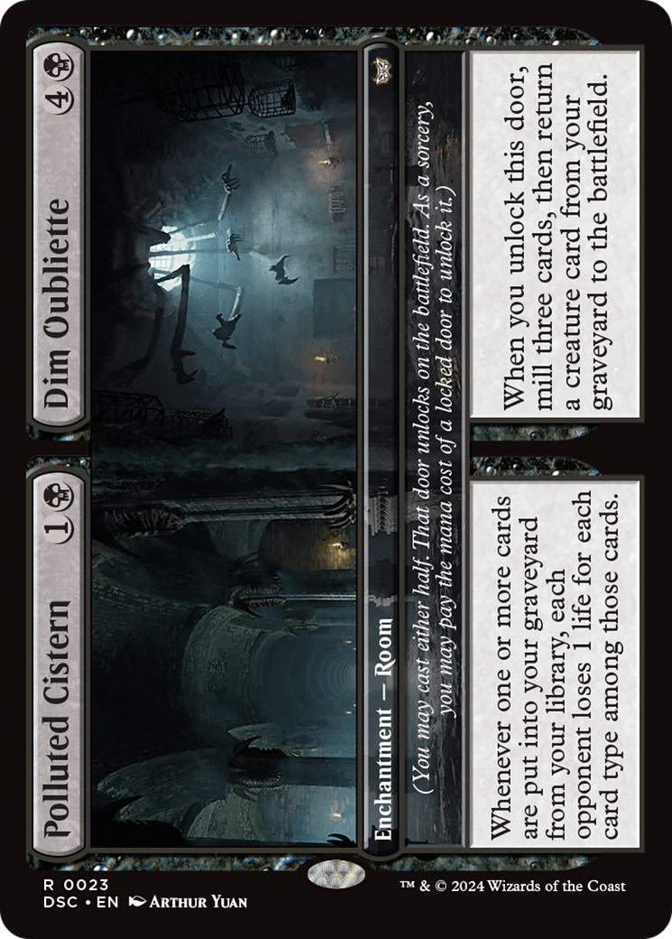 Polluted Cistern // Dim Oubliette [Duskmourn: House of Horror Commander] | Boutique FDB TCG