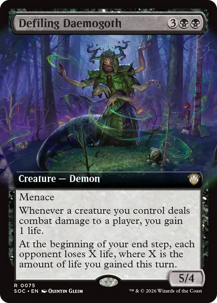 Defiling Daemogoth (Extended Art) [Secrets of Strixhaven Commander] | Boutique FDB TCG