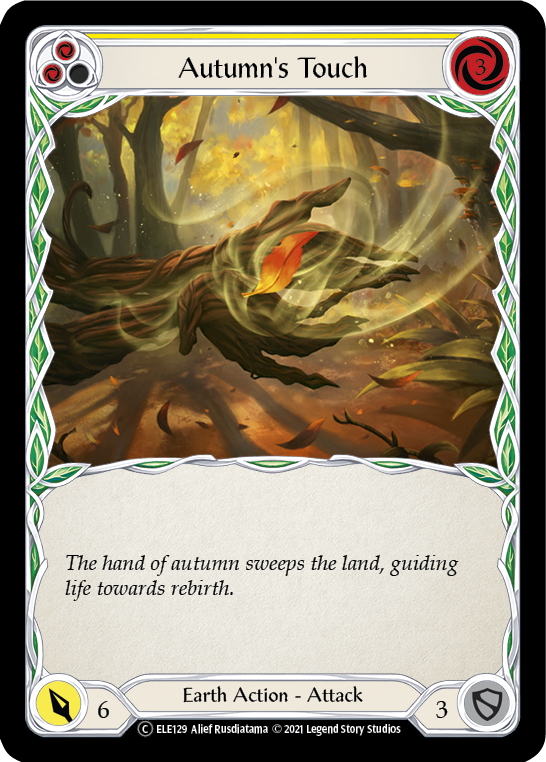 Autumn's Touch (Yellow) [U-ELE129] (Tales of Aria Unlimited)  Unlimited Rainbow Foil | Boutique FDB TCG