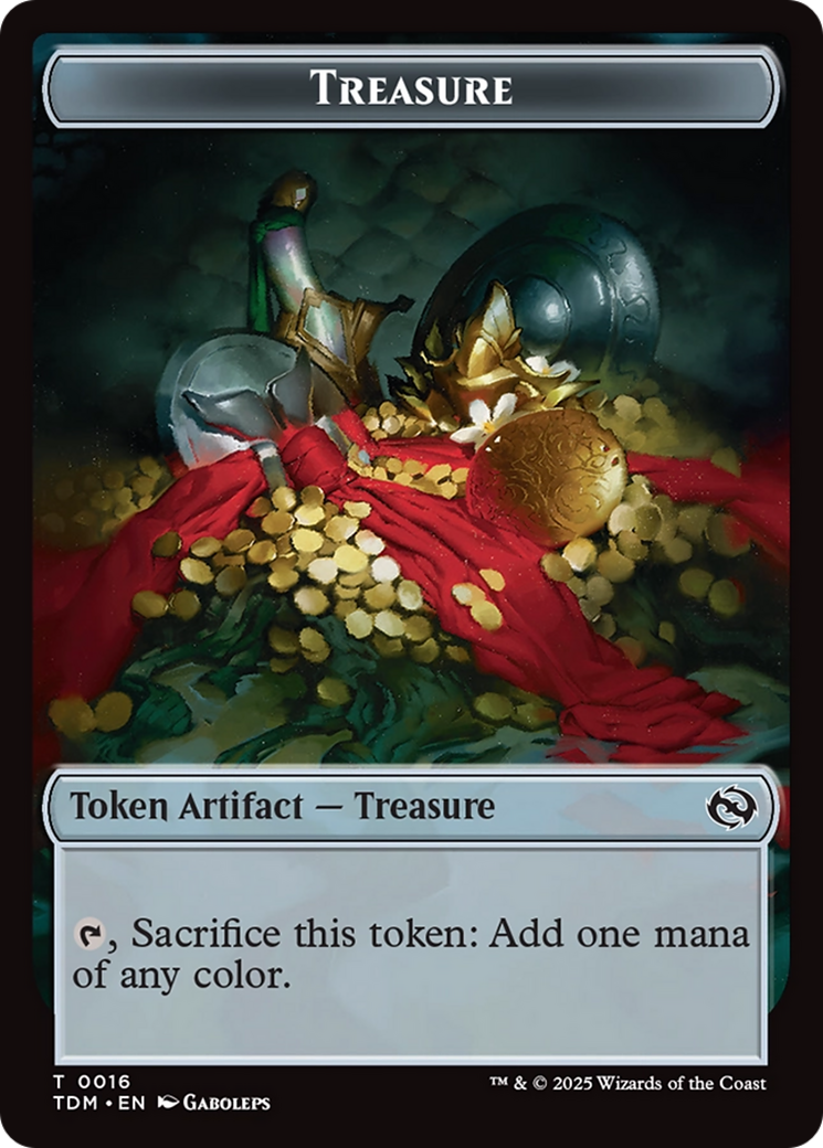 Treasure // Zombie Druid Double-Sided Token [Tarkir: Dragonstorm Tokens] | Boutique FDB TCG