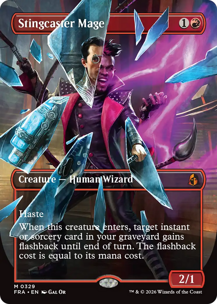 Stingcaster Mage (Borderless) (Facet Foil) [Reality Fracture] | Boutique FDB TCG