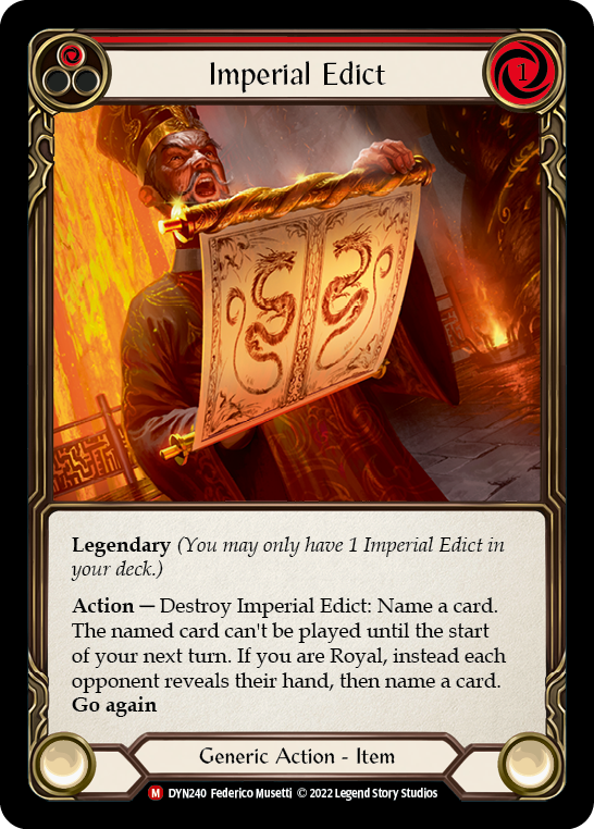 Imperial Edict [DYN240] (Dynasty)  Rainbow Foil | Boutique FDB TCG