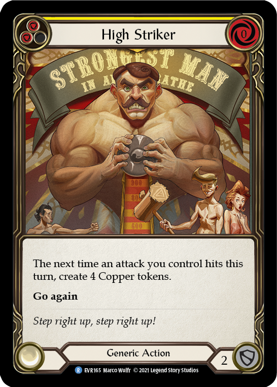 High Striker (Yellow) [EVR165] (Everfest)  1st Edition Rainbow Foil | Boutique FDB TCG