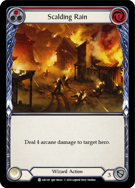 Scalding Rain (Red) [U-ARC141] (Arcane Rising Unlimited)  Unlimited Normal | Boutique FDB TCG