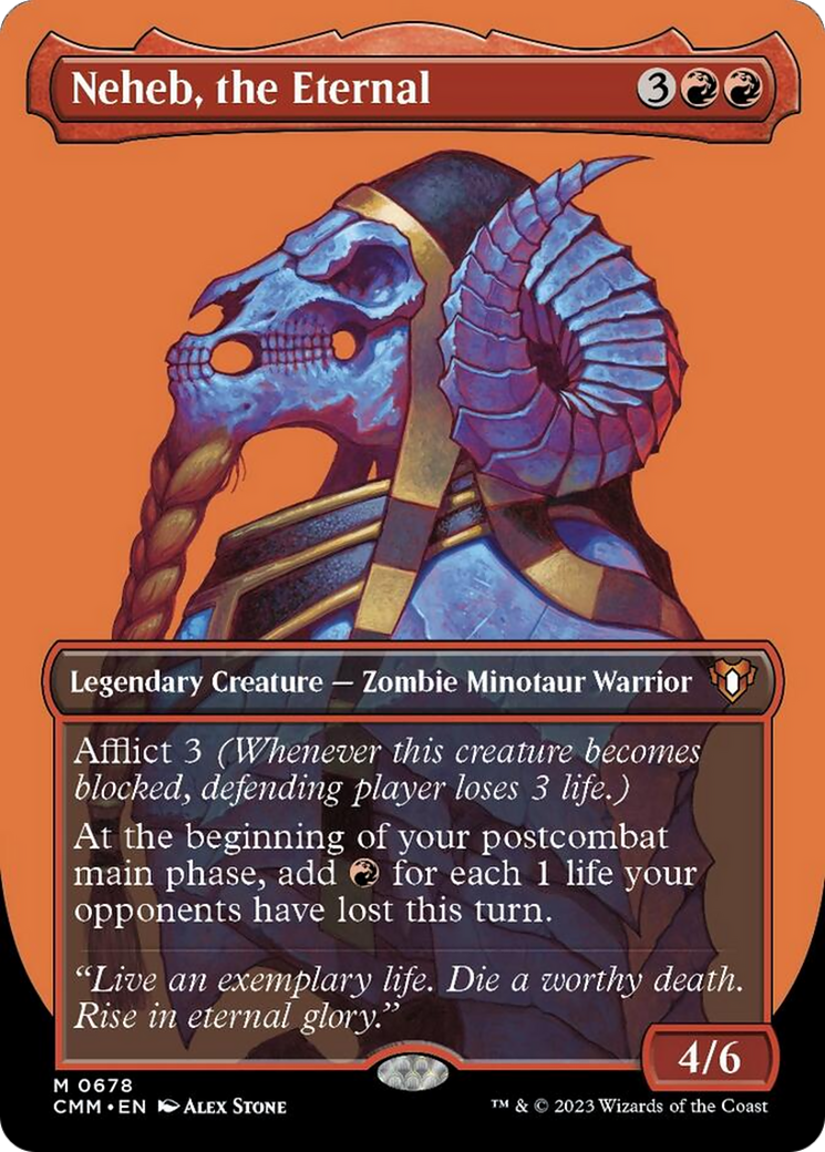 Neheb, the Eternal (Borderless Profile) [Commander Masters] | Boutique FDB TCG