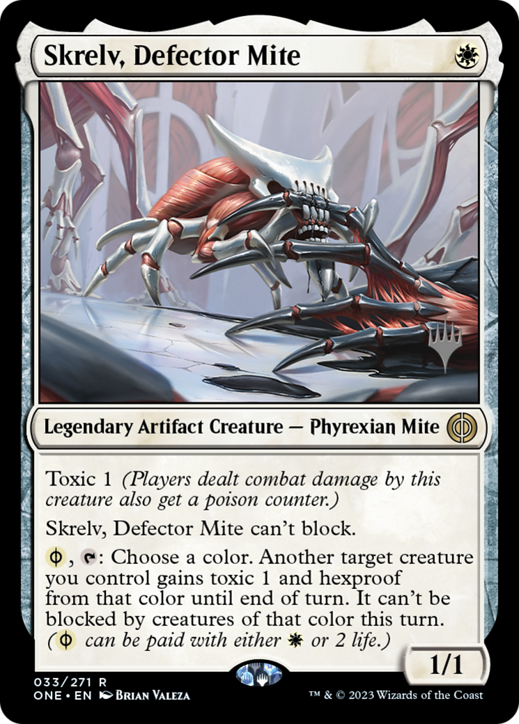 Skrelv, Defector Mite (Promo Pack) [Phyrexia: All Will Be One Promos] | Boutique FDB TCG