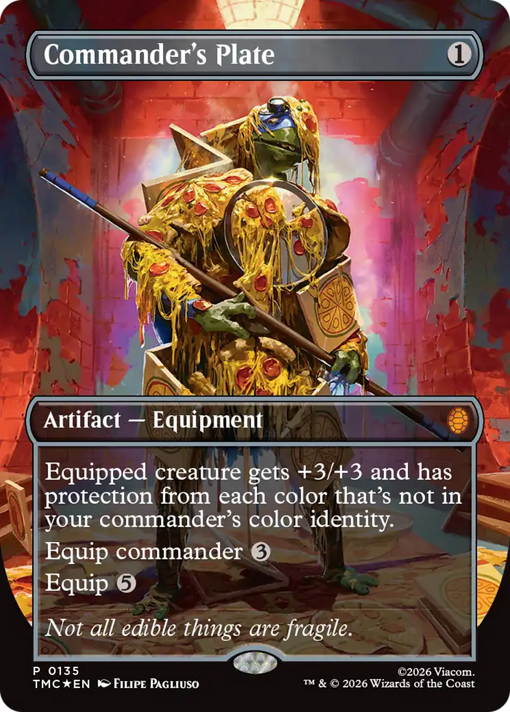 Commander's Plate (Borderless) [Teenage Mutant Ninja Turtles Commander] | Boutique FDB TCG