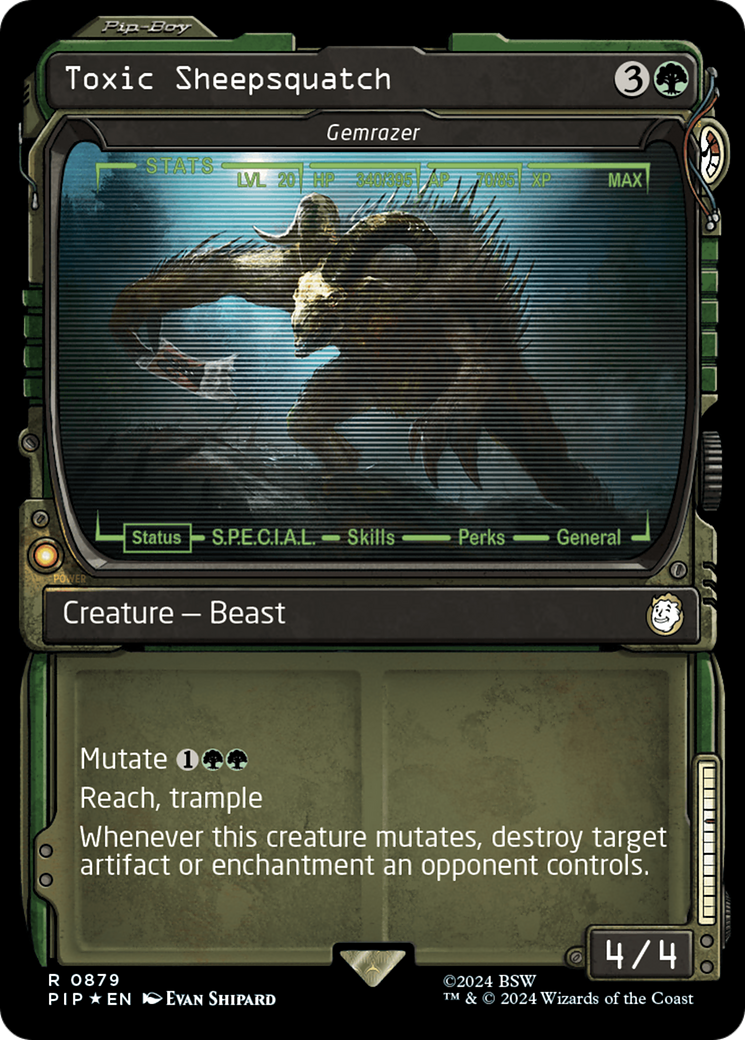 Toxic Sheepsquatch - Gemrazer (Showcase) (Surge Foil) [Fallout] | Boutique FDB TCG