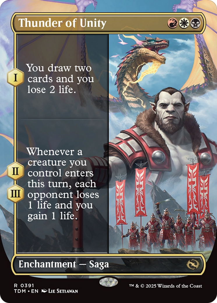 Thunder of Unity (Borderless) [Tarkir: Dragonstorm] | Boutique FDB TCG