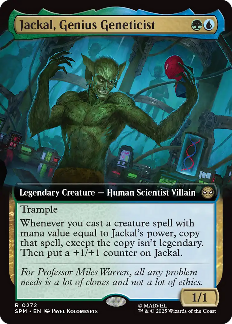 Jackal, Genius Geneticist (Extended Art) [Marvel's Spider-Man] | Boutique FDB TCG