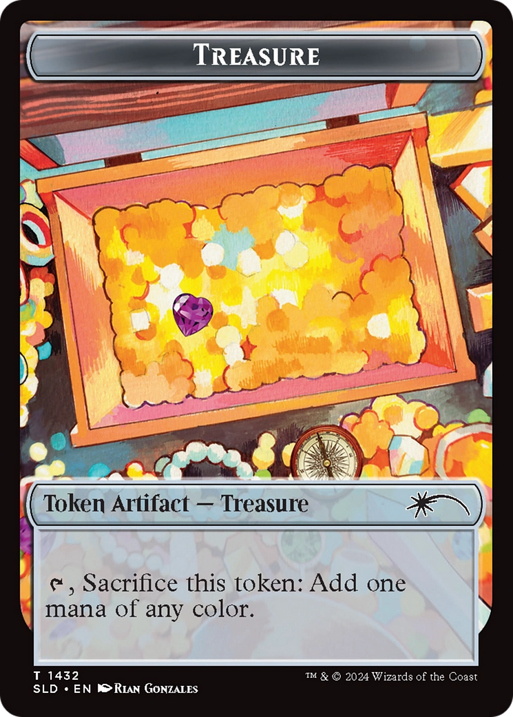 Treasure Token (1432) (Rainbow Foil) [Secret Lair Drop Series] | Boutique FDB TCG
