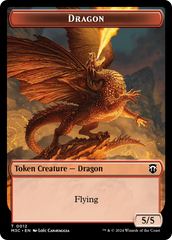 Dragon // Copy Double-Sided Token [Modern Horizons 3 Commander Tokens] | Boutique FDB TCG
