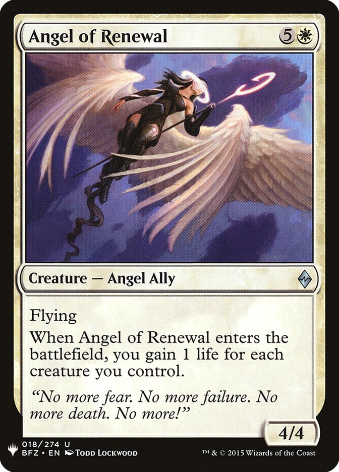 Angel of Renewal [Mystery Booster] | Boutique FDB TCG