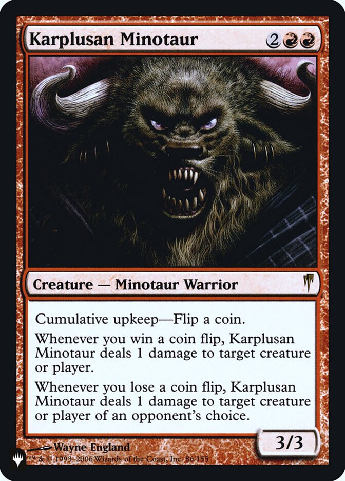 Karplusan Minotaur [Secret Lair: Heads I Win, Tails You Lose] | Boutique FDB TCG