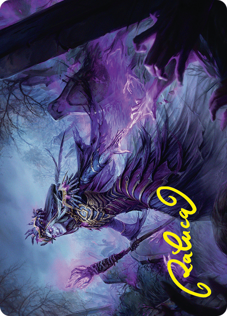 Zul Ashur, Lich Lord Art Card (10/54) (Gold-Stamped Signature) [Foundations Art Series] | Boutique FDB TCG