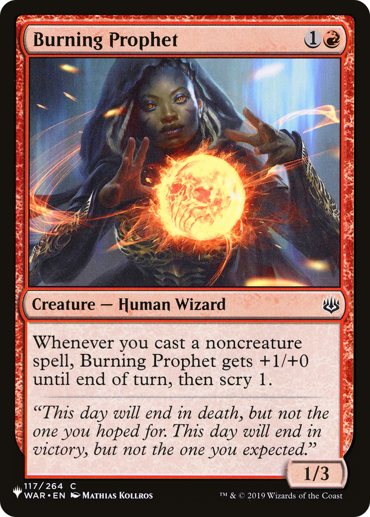 Burning Prophet [The List] | Boutique FDB TCG