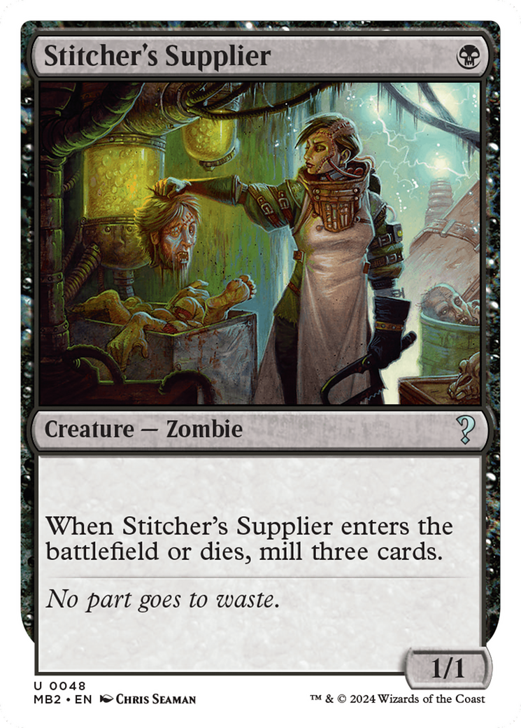 Stitcher's Supplier (White Border) [Mystery Booster 2] | Boutique FDB TCG